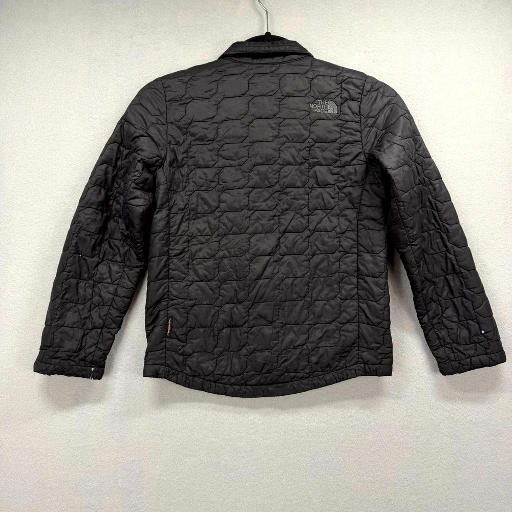 The North Face Thermoball Down Puffer Jacket Boys Small Black Lightweight Zip Up